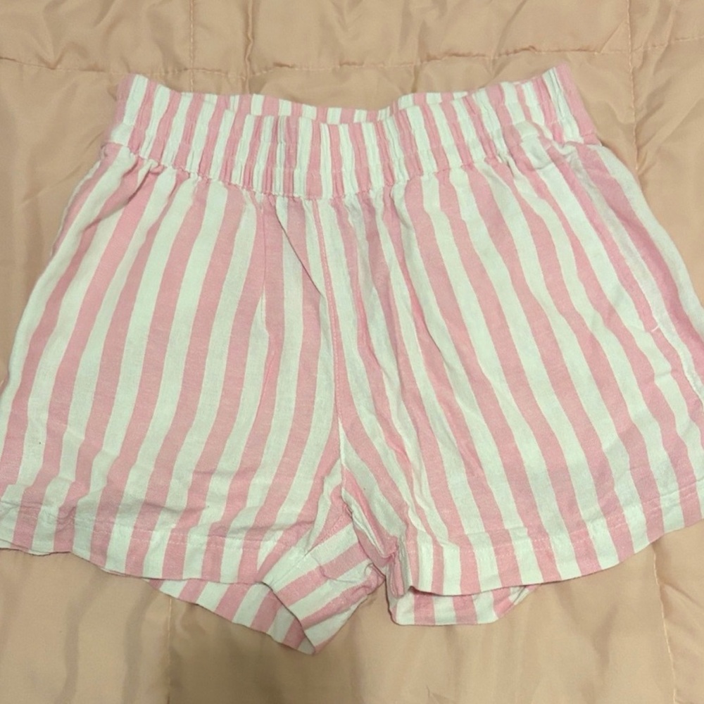 Pink and White Striped Women’s Lounge Shorts